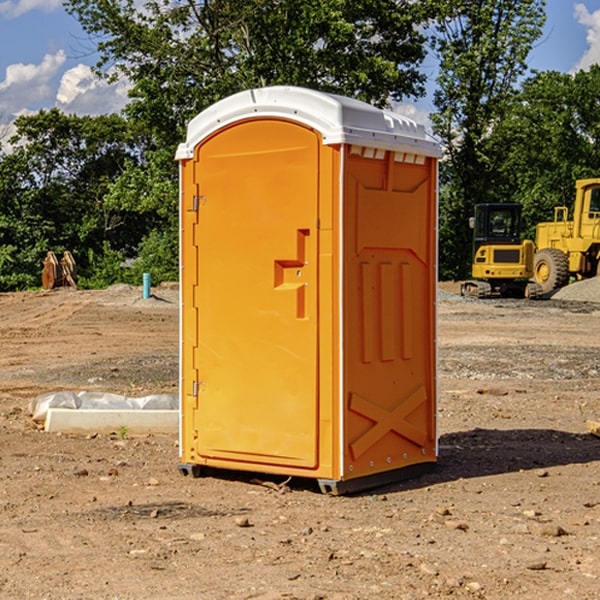 how often are the portable toilets cleaned and serviced during a rental period in Avon